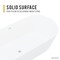 Anzzi Sabbia 5.9 ft. Solid Surface Freestanding Bathtub in Matte White FT-AZ511 - alternate 4